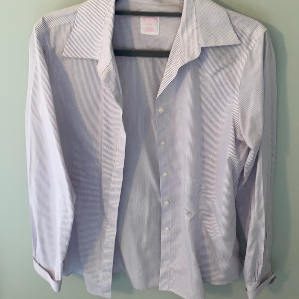 Brooks Brothers striped fitted dress shirt